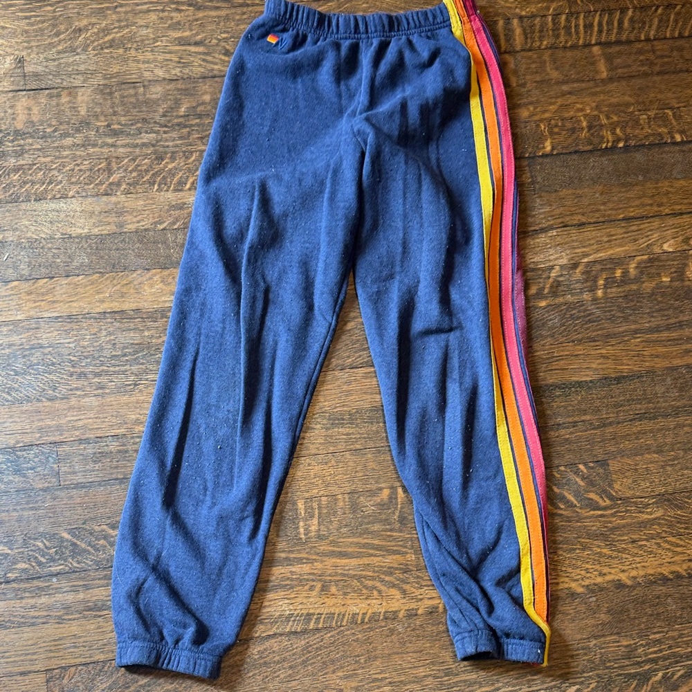 Aviator Nation Navy Sweatpants with stripes kids 14